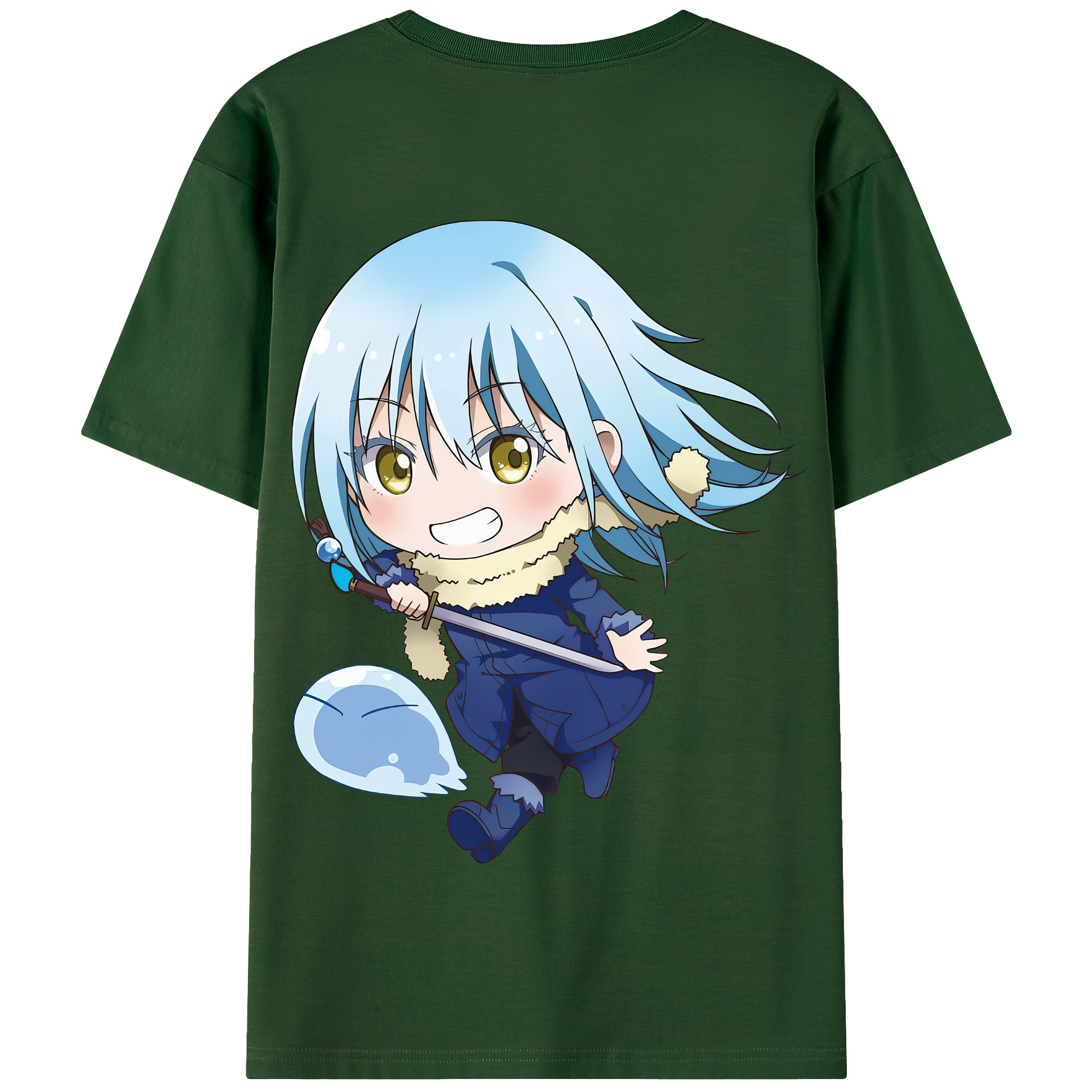 （画像用） 転スラ Regarding Reincarnated to Slime 綿100％半袖Tシャツ（背面プリント）